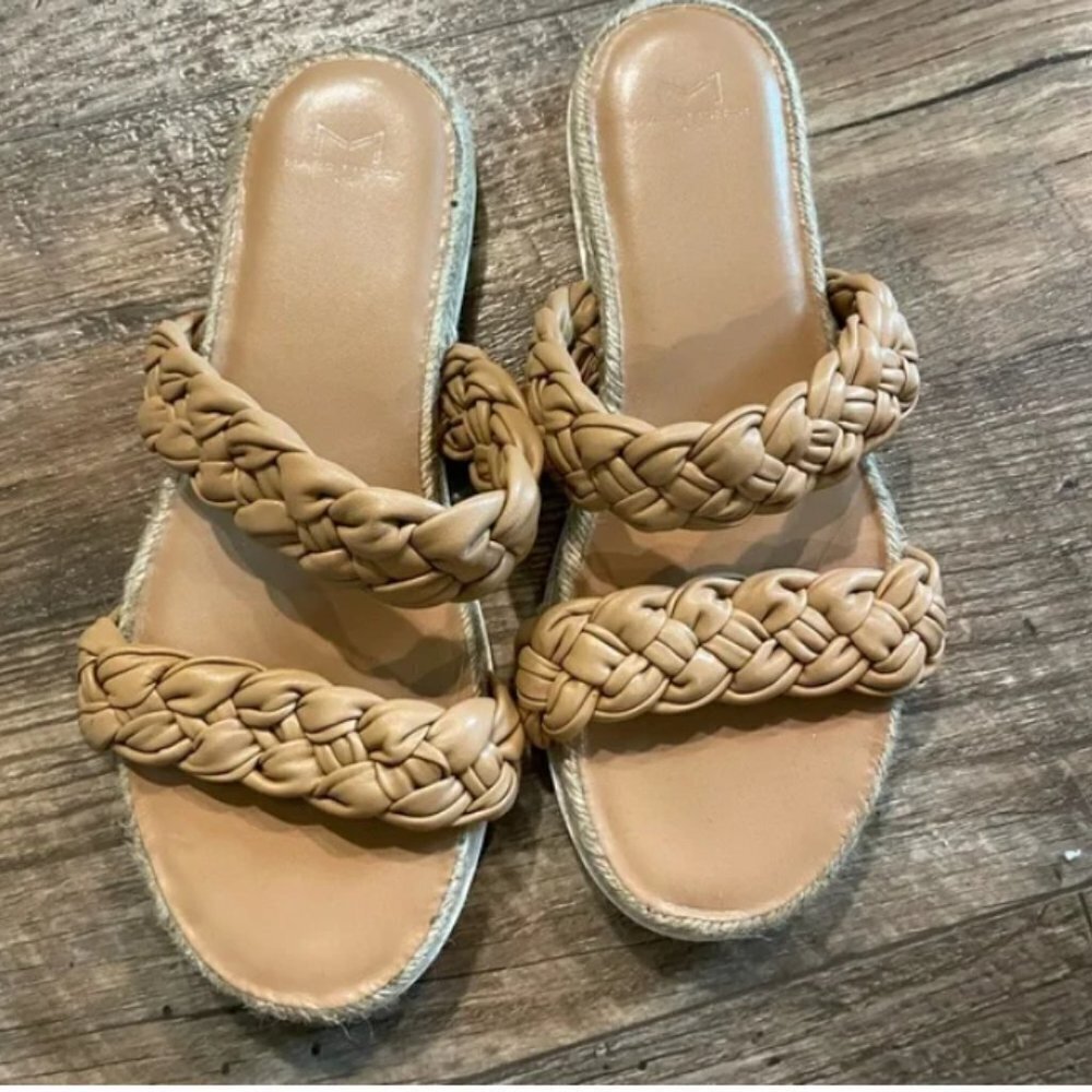 Marc Fisher Jaimee Espadrille Slide Sandal In Mac… - image 9